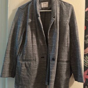 Gray Checkered Oversized Women's Blazer/Jacket, Old Navy Size S